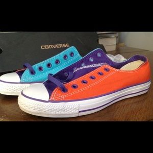 Rare baby blue/purple/orange 2013 converse NIB 7.5